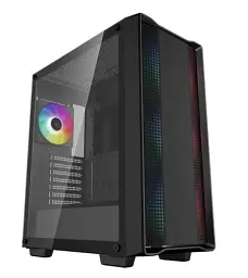 Корпус Deepcool CC560 ARGB V2, Black, без БЖ, Mid Tower, ATX / Micro ATX / Mini ITX, 1xUSB 3.0 / 1xUSB 2.0, макс. CPU - 165 мм / GPU - 370 мм, 4x120 мм ARGB, бічна панель із загартованого скла (R-CC560-BKNAA0-G-2)