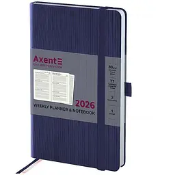 Тижневик Axent датований 2026 Partner Lines 125х195, темно-синій (8515-26-02-A)