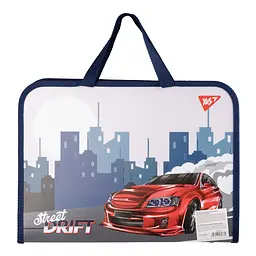 Папка-портфель YES FC на блискавці з тканинними ручками Drift Attack (492245) - мініатюра 4