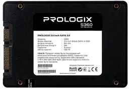 Твердотільний накопичувач SSD 128Gb, ProLogix S360, SATA3, 2.5", 3D TLC, 530/510 МБ/с (PRO128GS360) - мініатюра 2