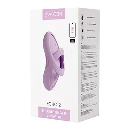 Смарт-вібратор для клітора Svakom Echo 2 Pink Lilac, підігрів до 38 °C, знімна насадка на палець - мініатюра 10