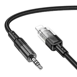 Кабель Hoco UPA27 Spirit transparent digital audio conversion cable Lightning Black