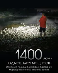Налобний ліхтар Nitecore NU43 (біле + червоне світло) 1400лм 9 режимів USB-C з датчиком наближення - мініатюра 10
