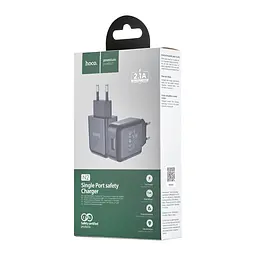 Мережевий зарядний пристрій Hoco N2 Vigour single port charger ( EU ) Чорний - мініатюра 2