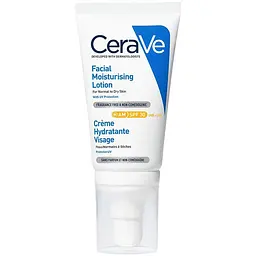 Уцінка. Денний зволожуючий крем CeraVe для нормальної та сухої шкіри обличчя з SPF 30, 52 мл (MB525400)  - мініатюра 3