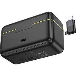 Мікрофонна радіосистема Hoco L17 Lightning/USB-C Black (6942007645997) [158600] - мініатюра 4