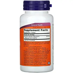Убіхінол Now Foods Ubiquinol екстра сила 200 мг 60 капсул - мініатюра 2