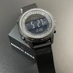 Наручний годинник чоловічий North Edge Desert Nylon Power 5BAR 2 ремінці Чорний (3590) - мініатюра 4