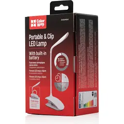 Настільна лампа ColorWay LED Flexible & Clip з вбудованим акумулятором 500mAh (CW-DL04FCB-W) - мініатюра 5