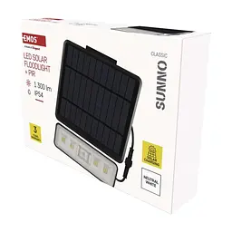 Прожектор EMOS солнечный светодиодный 1300 лм IP54 4000K PIR (ZG112S) - миниатюра 10