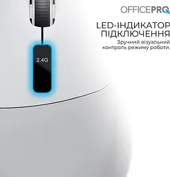 Миша OfficePro Silent Click Wireless Gray (M398G) - мініатюра 9