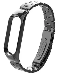 Ремінець для фітнес-браслета Boorui для Xiaomi Mi Band 7 металевий чорний