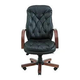 Крісло Richman Венеція Комплектація Вуд Механізм M-3 (Multiblock) Оббивка Шкіра Люкс Чорна - мініатюра 2