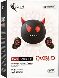 Бездротові навушники Bluetooth TWS з aptX Krazi Diablo KZTS-101 Black - мініатюра 3
