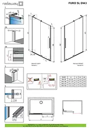 Душові двері Radaway Furo SL DWJ 52,2x200 праві, скло прозоре, чорний (10307522-54-01R) - мініатюра 10