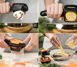 Зручна овочерізка Nicer Dicer Quick 5 в 1 універсальна кухонна терка з гострими лезами та контейнером - мініатюра 7