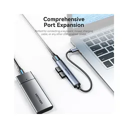 Концентратор Vention USB 3.0 to 1xUSB 3.0 + 3xUSB 2.0 0.15m gray (CKOHB) - мініатюра 7