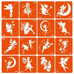 Набір трафаретів для біо-тату Fairies fairies-16