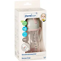 Чашка з трубочкою Dentistar рожева 260 мл - мініатюра 3