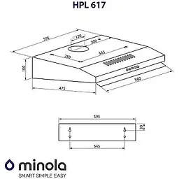 Витяжка пласка Minola HPL 617 BL - мініатюра 8