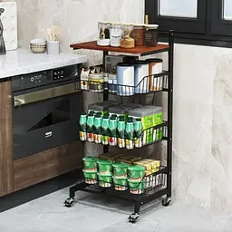 Стелаж Costway Vroda мобільний в стилі Loft