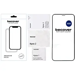 Скло захисне BeCover Apple iPhone 12 Pro 10D Black (711512) - мініатюра 2