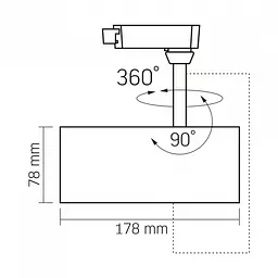 LED світильник трековий VIDEX 30W 60° 4100K чорний - мініатюра 5