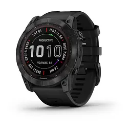 Смарт-годинник Garmin Fenix 7X Sapphire S. Black DLC Titanium w. Black Band (010-02541-22/23)