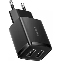 Зарядний пристрій Baseus Wall Charger 2xUSB Compact 10.5W Black (CCXJ010201) - мініатюра 2