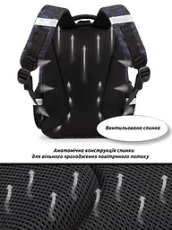 Ортопедичний шкільний рюкзак 6 в 1 для хлопчика School Standard 38х30х18 см з Машиною для першокласника (SET 170-73) - мініатюра 8