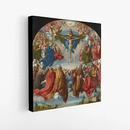 Інтер'єрна картина Поклоніння Святій Трійці, Дюрер, Durer, Adoration of the Trinity, релігійний декор, 72×60 см (id6985) - мініатюра 2