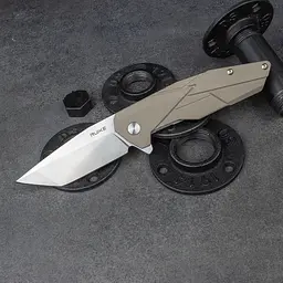 Ніж складаний туристичний Ruike P138-W, (9 см) 14C28N / G10 бежевий - мініатюра 14