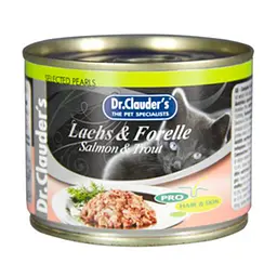 Консерви для котів Dr.Clauder's Selected Pearls Salmon&Trout з лососем та фореллю для здоров'я шкіри та вовни 200 г
