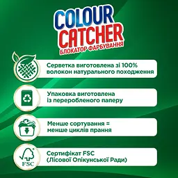 Кольоропоглинальні серветки K2r Colour Catcher 22 шт. - мініатюра 4
