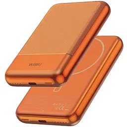Портативне ЗП Power Bank P089 Seraph PD20W із БЗП 10000 mAh Orange Wiwu teh0029385 - мініатюра 2