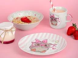 Тарілка дитяча обідня порцелянова Limited Edition Owl 18см (YF6031-1) - мініатюра 4