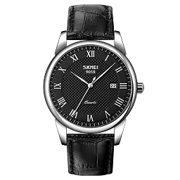 Наручний годинник чоловічий Skmei 9058 Black Man Stainless Steel, 9058SBK-B (18411) - мініатюра 2