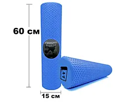 Масажний ролик EasyFit Foam Roller 60 см Синій - мініатюра 2