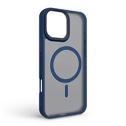 Чехол для Apple iPhone 16 Pro Max, Uniq MagCase, синий, противоударный, панель-накладка с MagSafe, ударопрочный TPU+PC, с магнитом MagSafe, поддержка полноценной беспроводной зарядки, ArmorStandart (ARM79512) - мініатюра 2