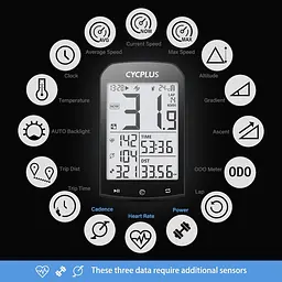 Велокомп’ютер CYCPLUS GPS 2.9", ANT+, Bluetooth, з підсвіткою - мініатюра 7