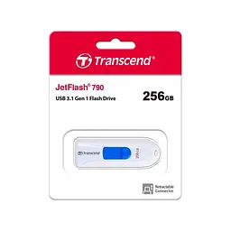 USB флеш накопичувач Transcend 256GB JetFlash 790 White USB 3.1 (TS256GJF790W) - мініатюра 5