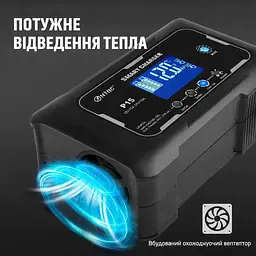 Автоматичний зарядний пристрій HTRC P15 Імпульсний, функція ремонту Repair, десульфатор 12V 15A-24V 10A LiFePO4, AGM, GEL, EFB, WET (19523) - мініатюра 6