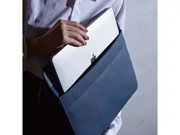 Чохол для ноутбука InCarne Klouz MacBook Air 13 2018-2025 (класична шкіра) синій (klouz-blue-air-13) - мініатюра 3