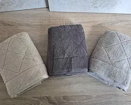 Набір турецьких махрових рушників Cestepe MicroCotton Premium 3 штуки 50x90 Eva 2 щільність 600 г/м2 - мініатюра 9