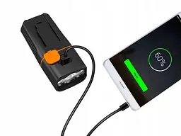 Велоліхтар + габарит QX-T3206 (2xXML-T6 + габарит-6SMD) + PowerBank + microUSB (3 режими та 4 режими) - мініатюра 8