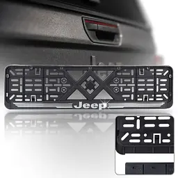 Рамка номера Jeep клямка 3D напис Хромований / Поліпропілен гнучкий морозостійкий - мініатюра 2