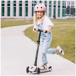 Шолом захисний дитячий Scoot and Ride з ліхтариком 51-53 см рожевий (SR-190605-ROSE) - мініатюра 4