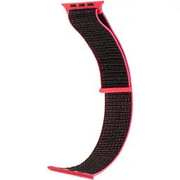 Ремінець Apple Watch Nylon 42/44/45/46/49 mm Світло-рожевий Чорний