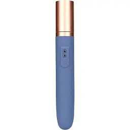 Вібратор Loveline Travel Compartment and Pump 18.5 см синій