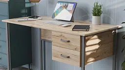 Комп'ютерний стіл Ferrum-decor Таккота 75x140x70 сірий ДСП Дуб Артізан 16мм (FRD-102351)